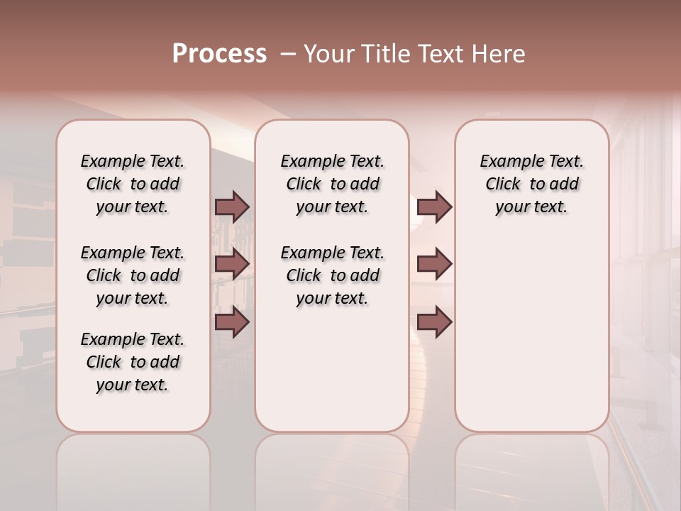 A Large Room With A Long Wall And A Lot Of Windows PowerPoint Template