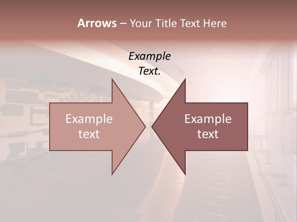 A Large Room With A Long Wall And A Lot Of Windows PowerPoint Template