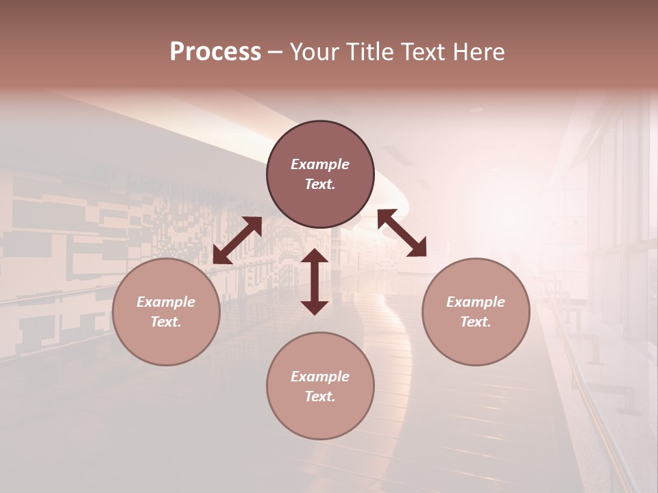 A Large Room With A Long Wall And A Lot Of Windows PowerPoint Template
