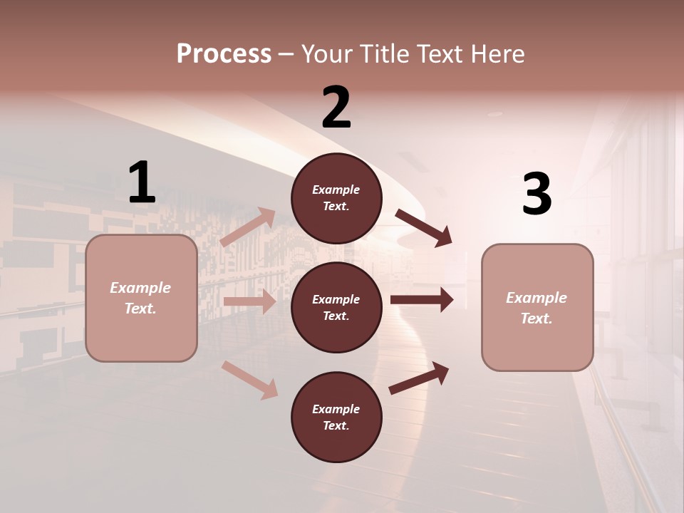 A Large Room With A Long Wall And A Lot Of Windows PowerPoint Template