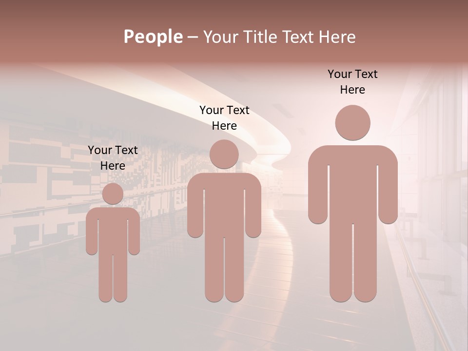 A Large Room With A Long Wall And A Lot Of Windows PowerPoint Template