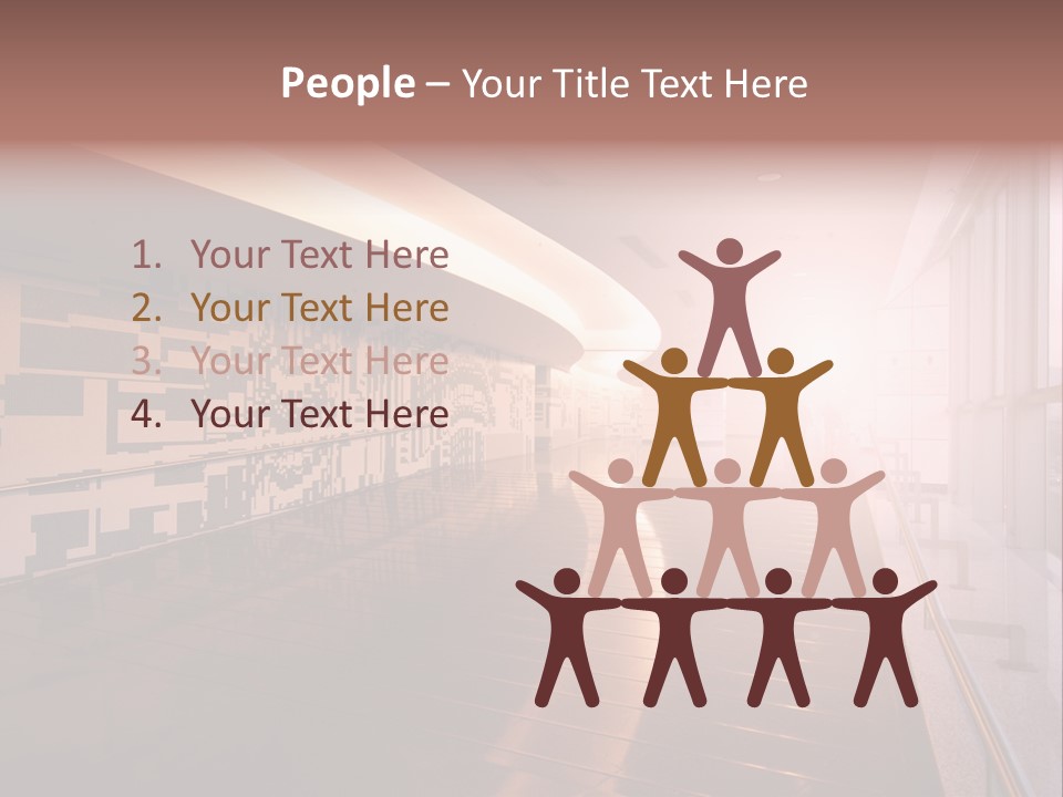 A Large Room With A Long Wall And A Lot Of Windows PowerPoint Template