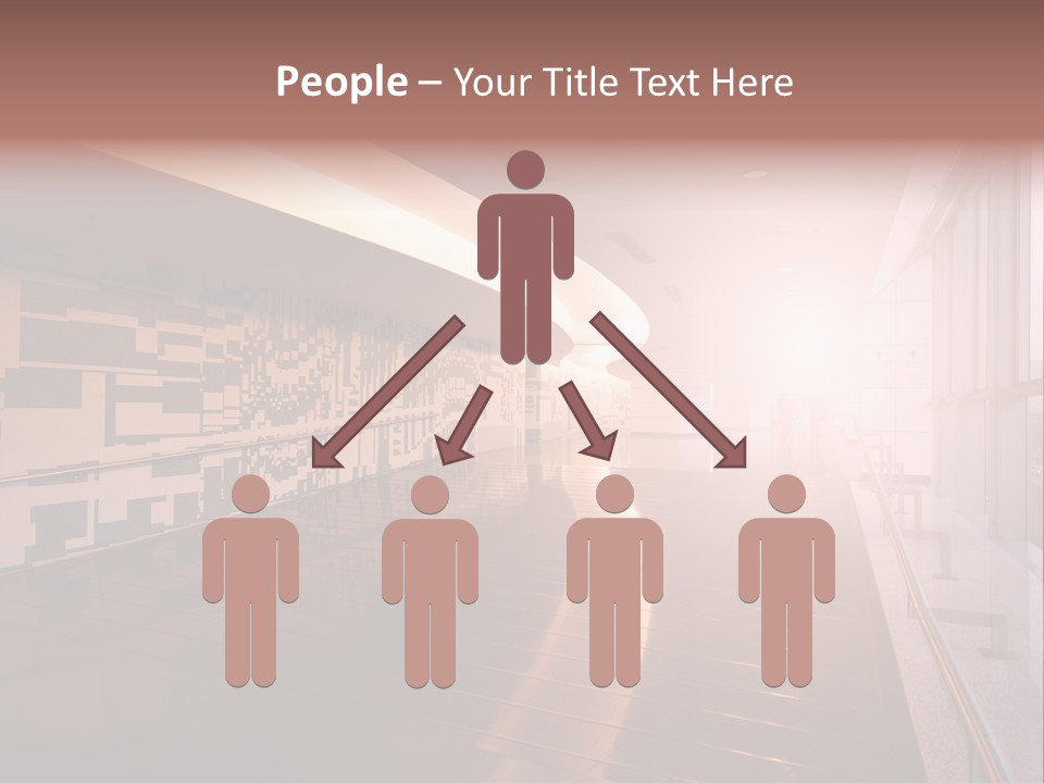 A Large Room With A Long Wall And A Lot Of Windows PowerPoint Template