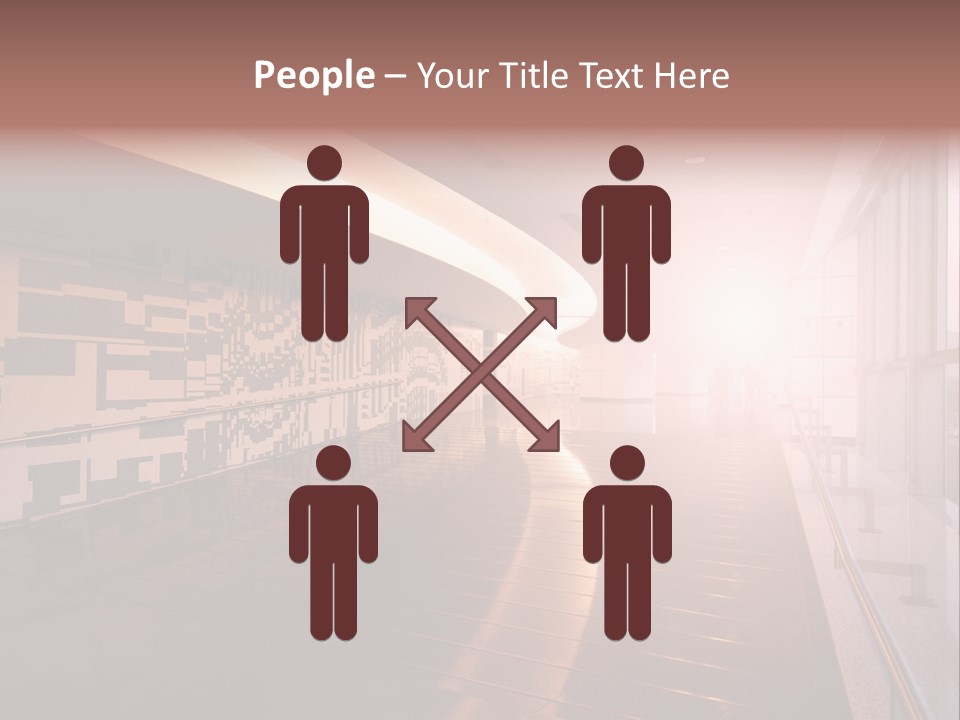 A Large Room With A Long Wall And A Lot Of Windows PowerPoint Template