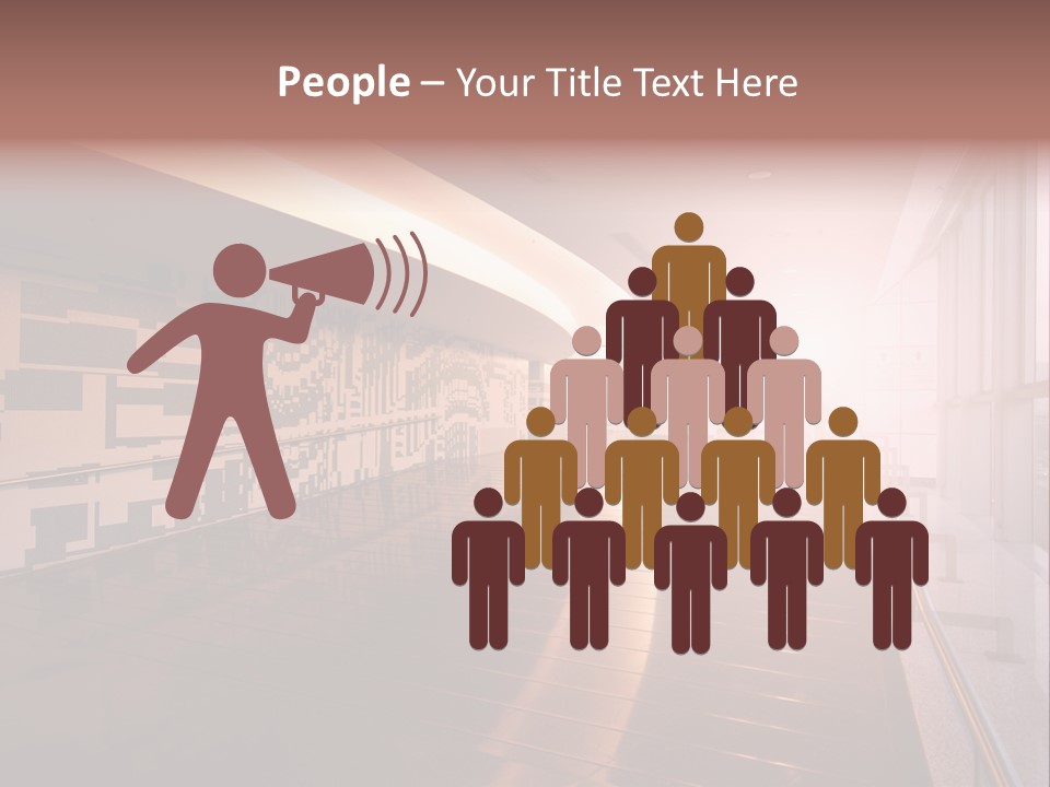 A Large Room With A Long Wall And A Lot Of Windows PowerPoint Template