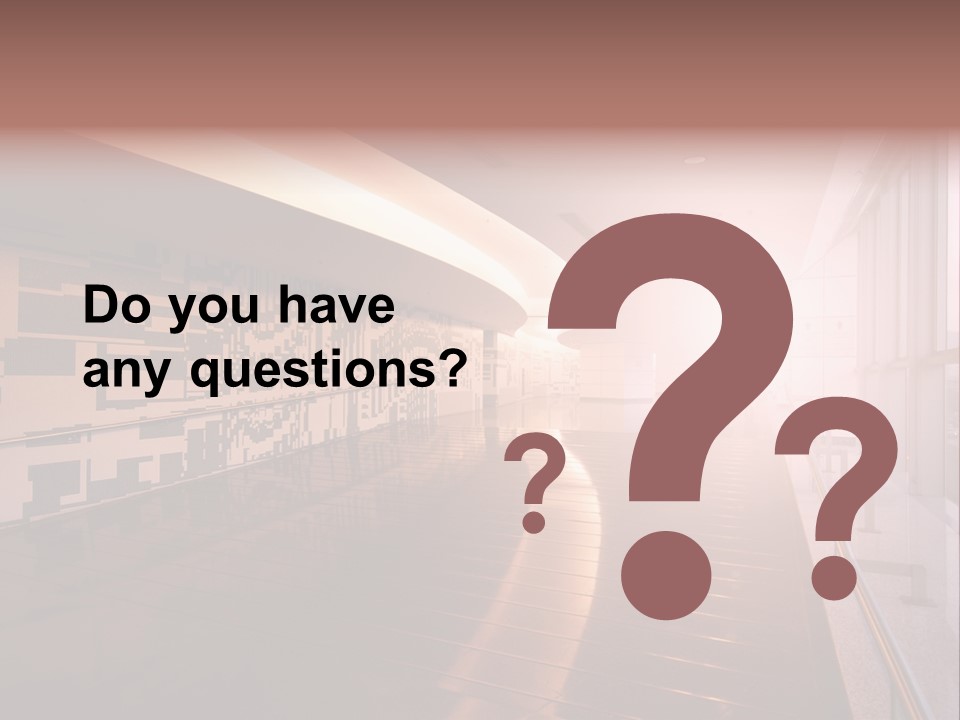 A Large Room With A Long Wall And A Lot Of Windows PowerPoint Template