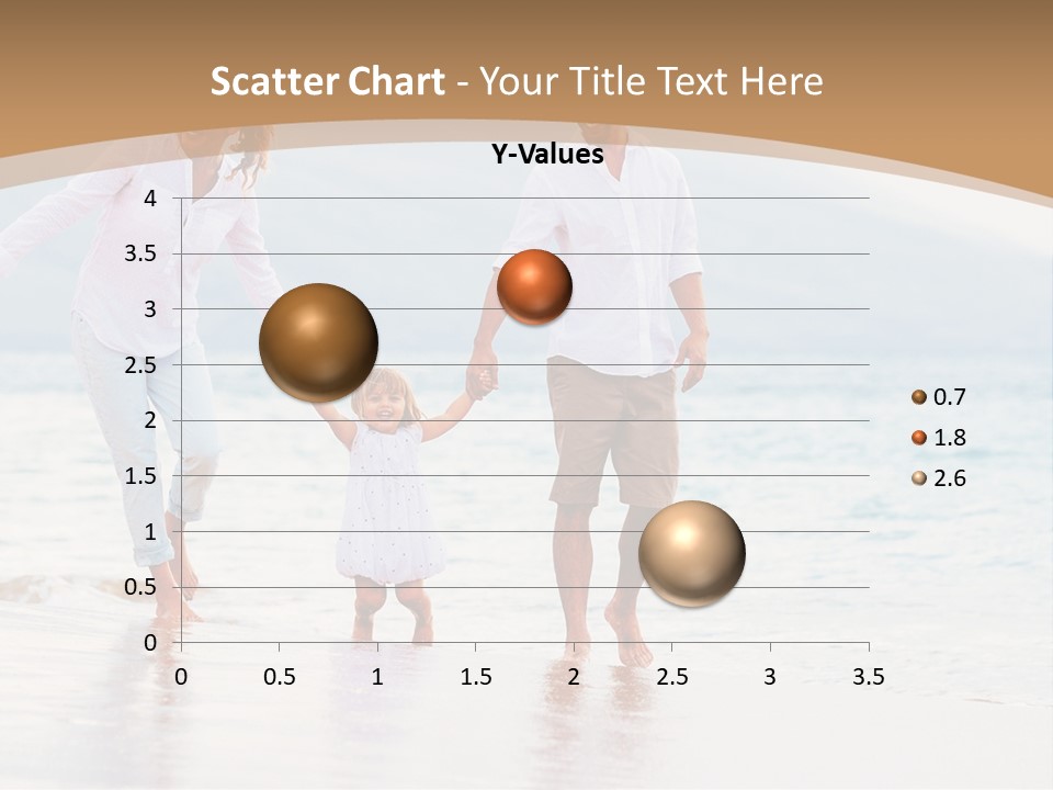 A Family Walking On The Beach Holding Hands PowerPoint Template