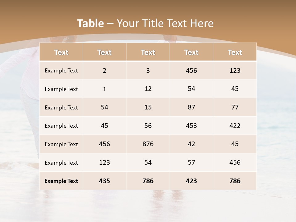 A Family Walking On The Beach Holding Hands PowerPoint Template