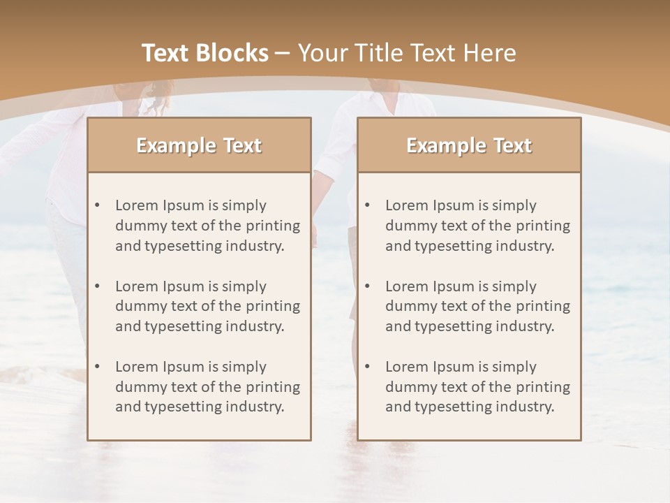 A Family Walking On The Beach Holding Hands PowerPoint Template