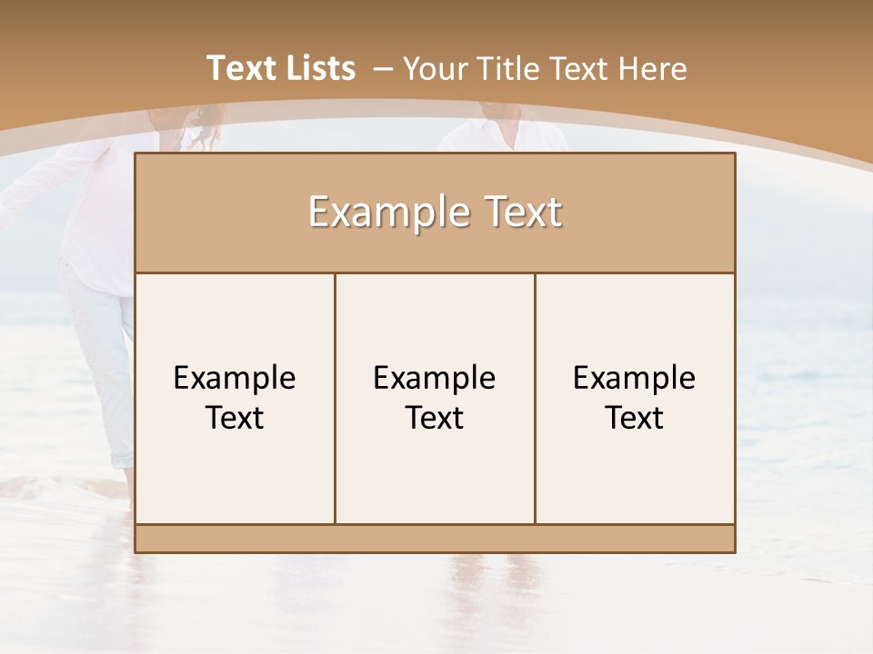 A Family Walking On The Beach Holding Hands PowerPoint Template