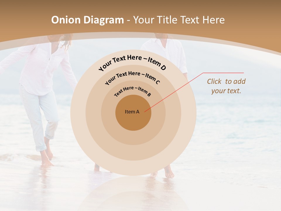 A Family Walking On The Beach Holding Hands PowerPoint Template