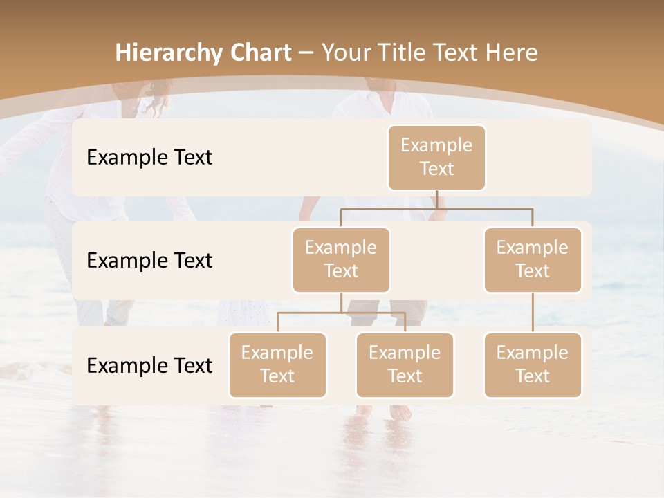 A Family Walking On The Beach Holding Hands PowerPoint Template