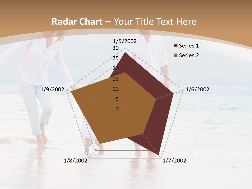 A Family Walking On The Beach Holding Hands PowerPoint Template