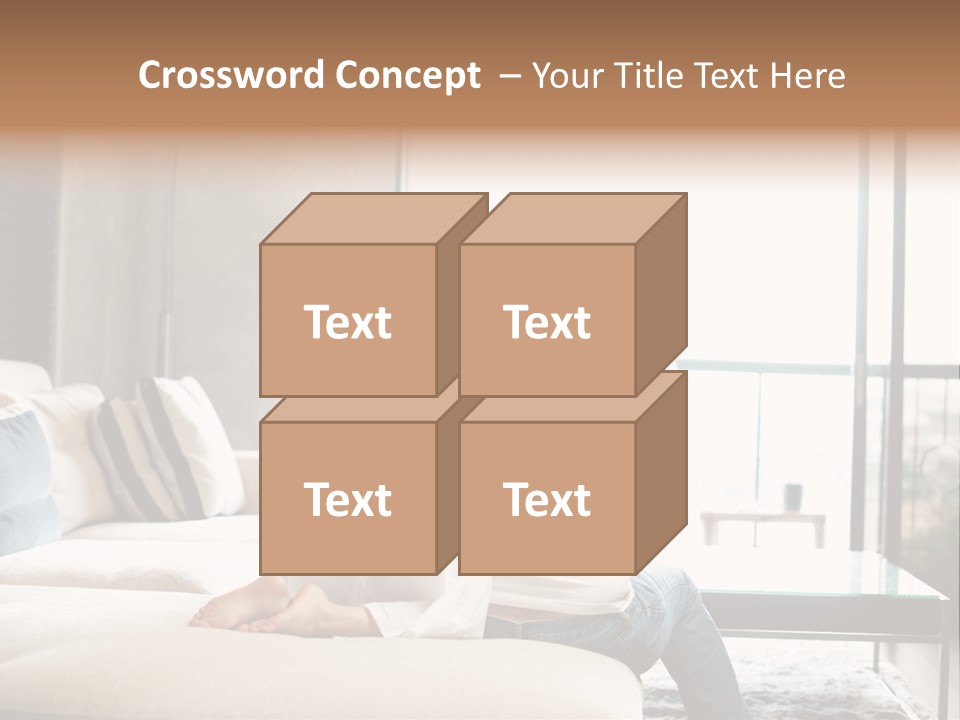 A Group Of People Sitting On A Couch In A Living Room PowerPoint Template