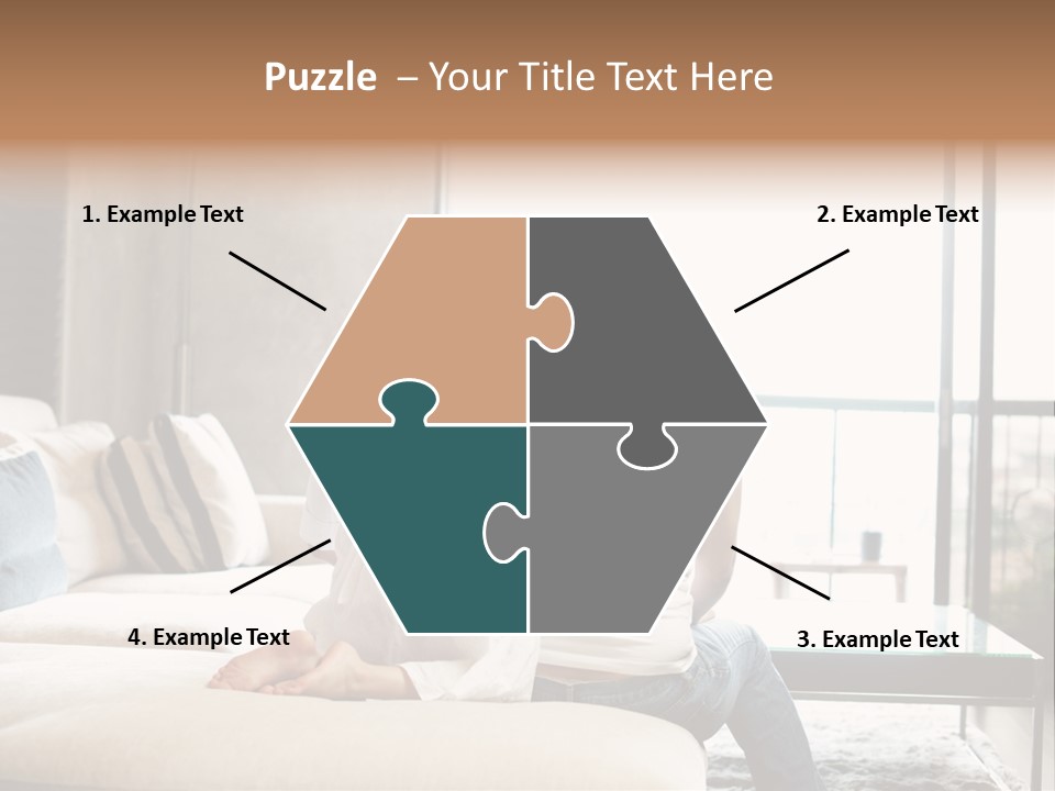 A Group Of People Sitting On A Couch In A Living Room PowerPoint Template