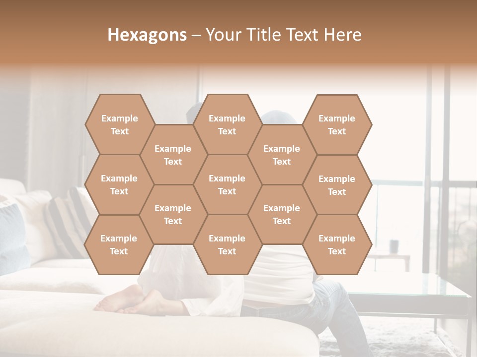 A Group Of People Sitting On A Couch In A Living Room PowerPoint Template