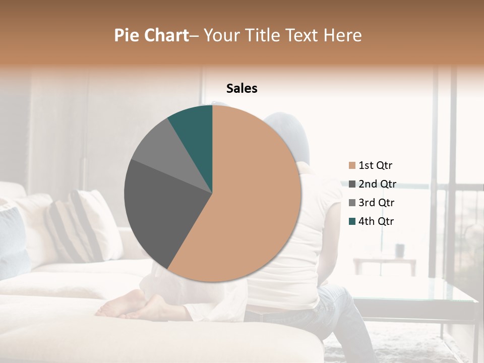 A Group Of People Sitting On A Couch In A Living Room PowerPoint Template