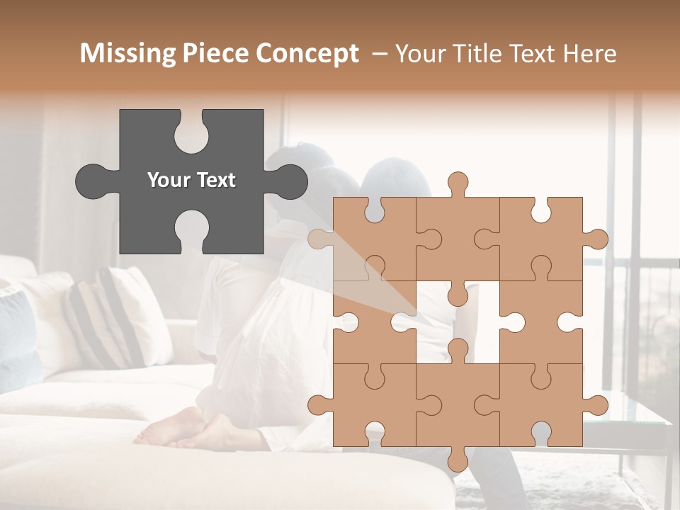 A Group Of People Sitting On A Couch In A Living Room PowerPoint Template