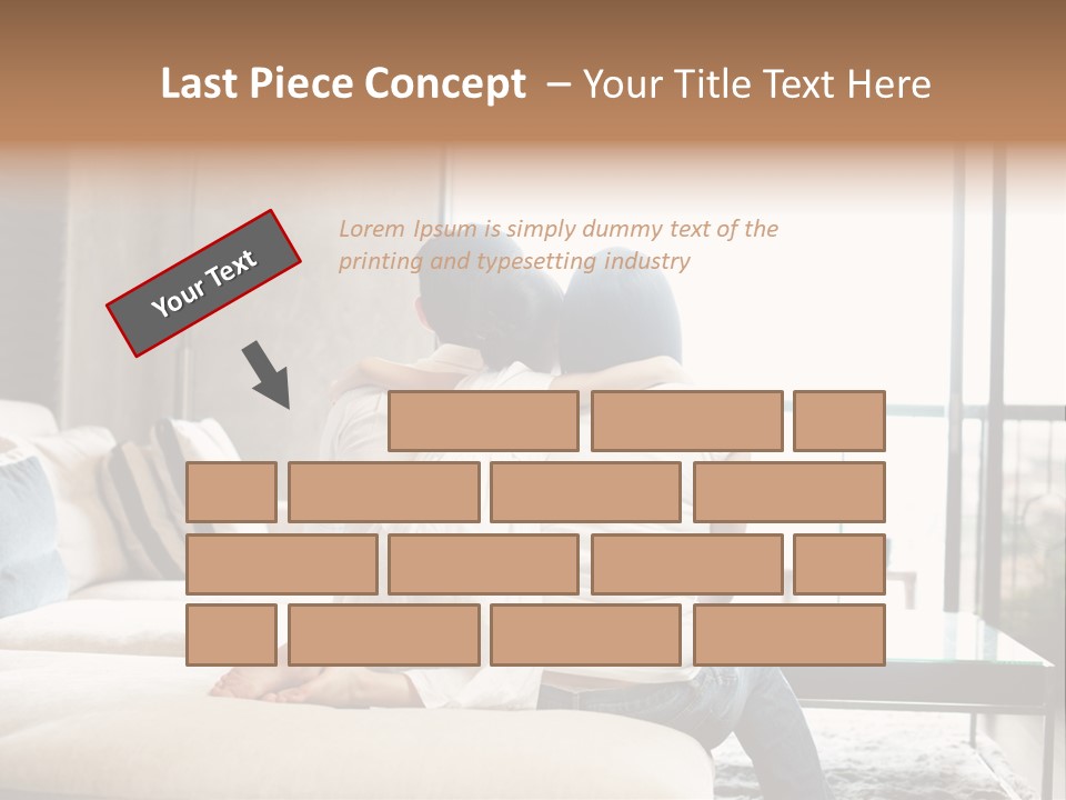 A Group Of People Sitting On A Couch In A Living Room PowerPoint Template