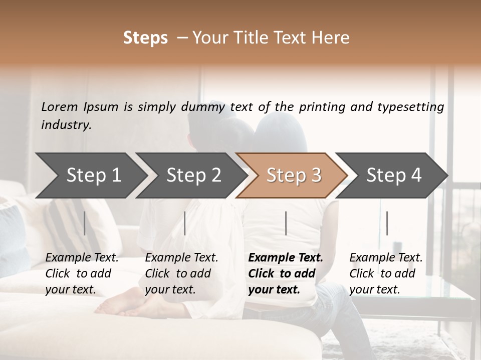 A Group Of People Sitting On A Couch In A Living Room PowerPoint Template