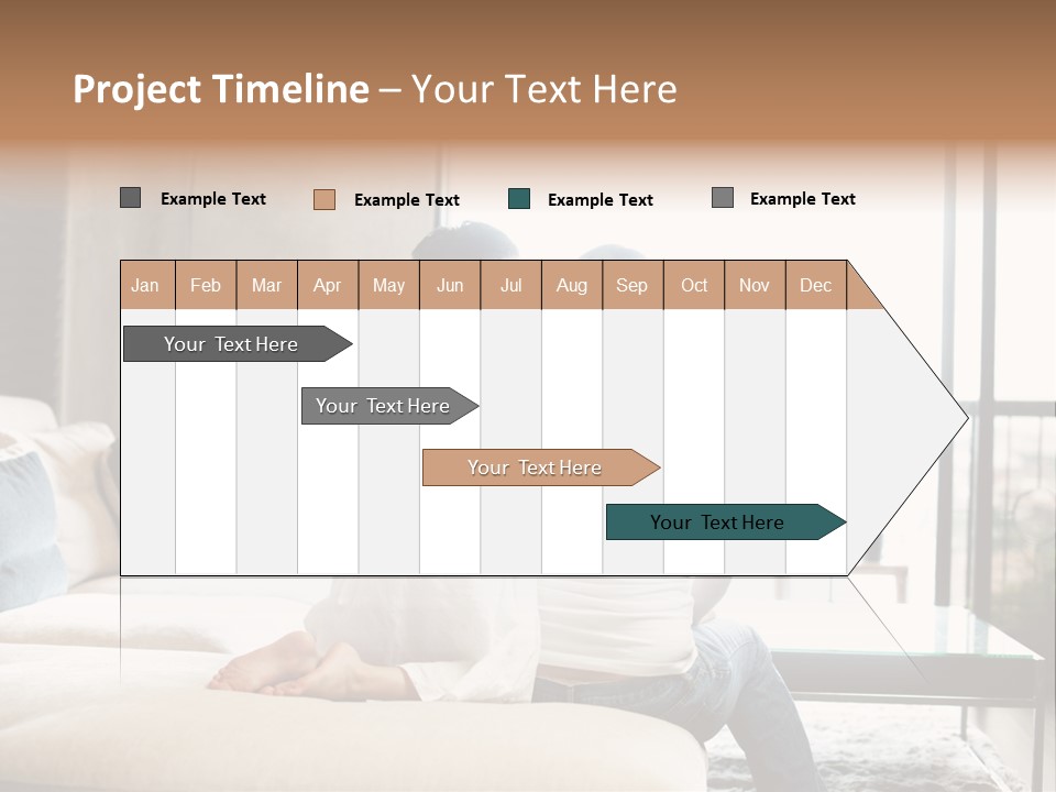 A Group Of People Sitting On A Couch In A Living Room PowerPoint Template