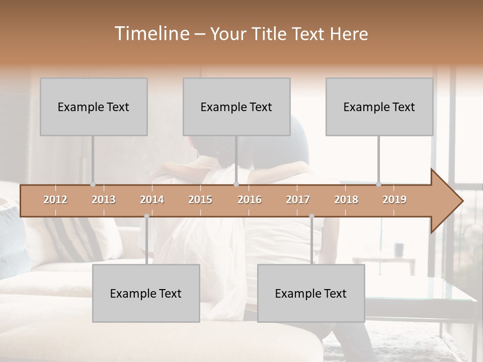 A Group Of People Sitting On A Couch In A Living Room PowerPoint Template