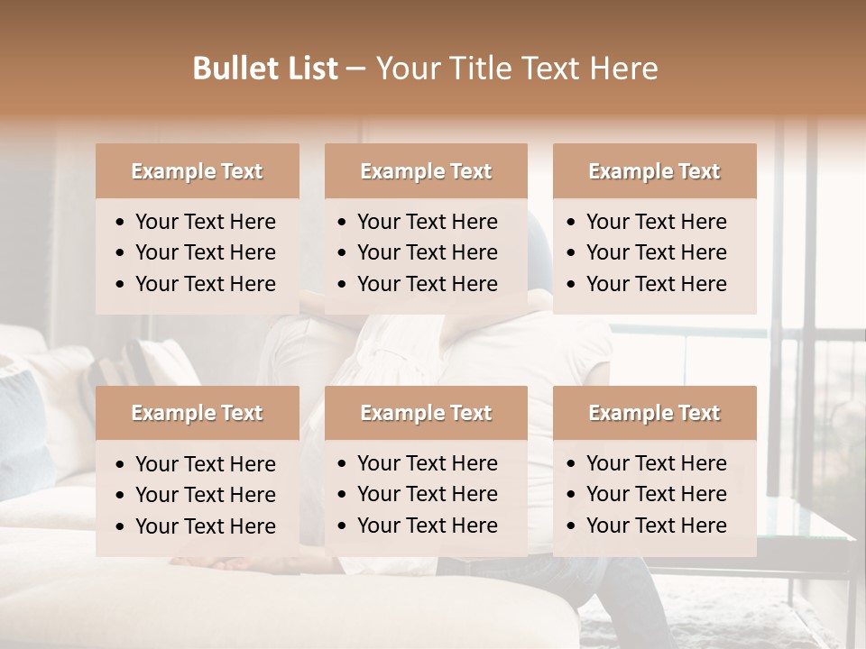 A Group Of People Sitting On A Couch In A Living Room PowerPoint Template