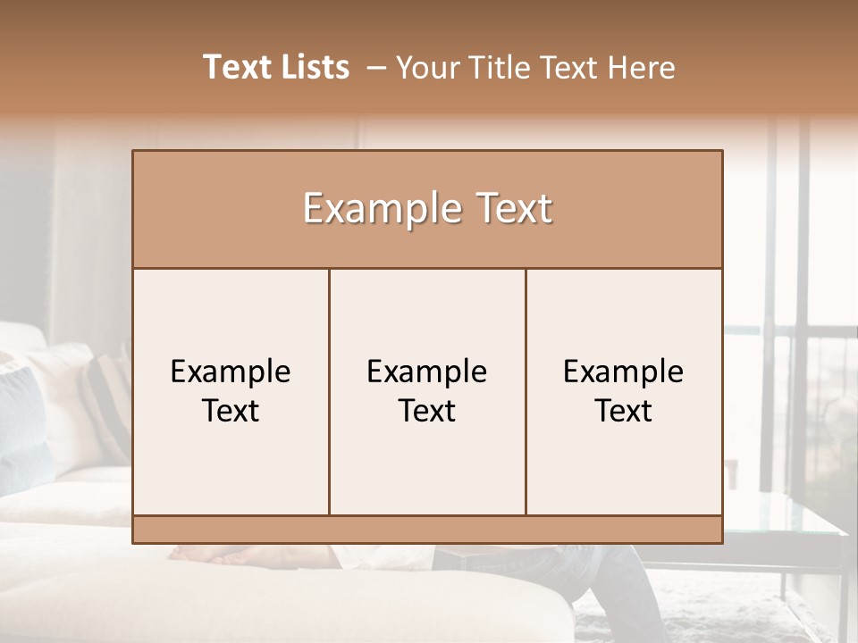 A Group Of People Sitting On A Couch In A Living Room PowerPoint Template