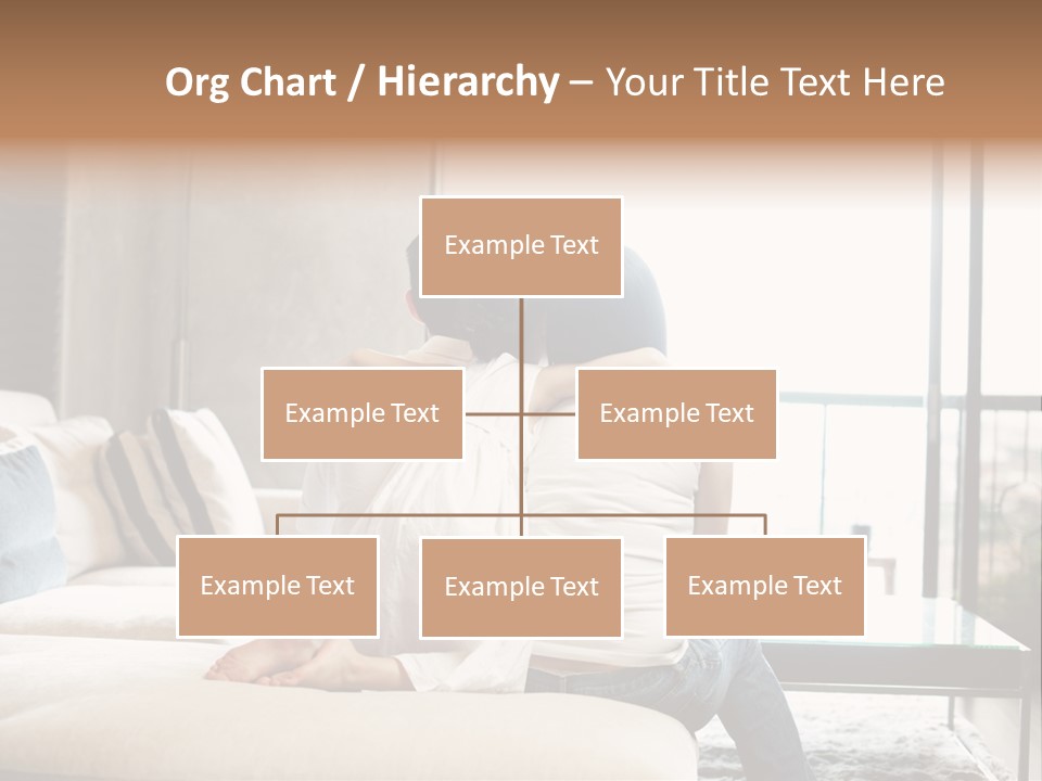 A Group Of People Sitting On A Couch In A Living Room PowerPoint Template