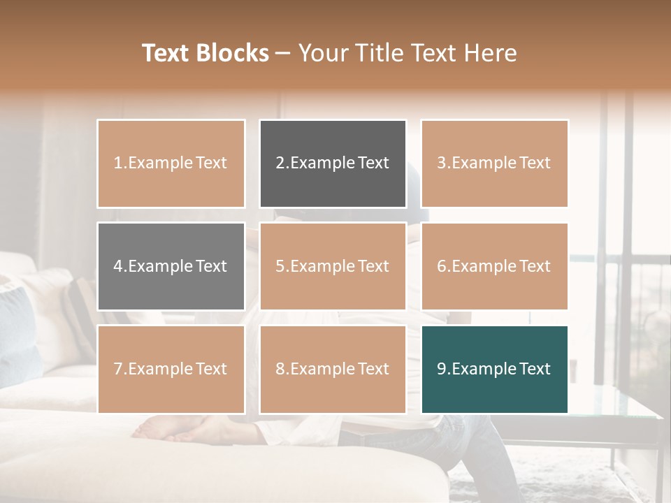 A Group Of People Sitting On A Couch In A Living Room PowerPoint Template