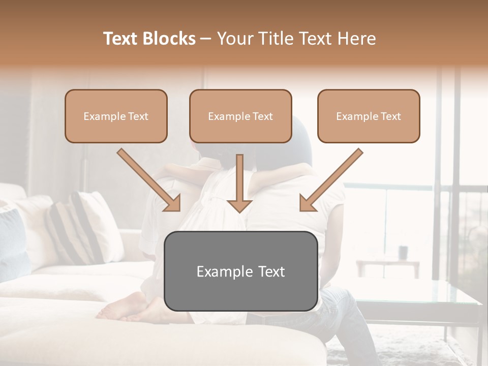A Group Of People Sitting On A Couch In A Living Room PowerPoint Template