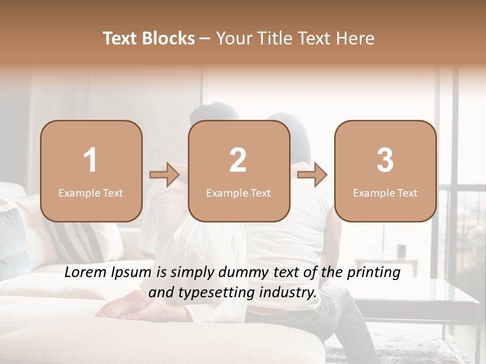 A Group Of People Sitting On A Couch In A Living Room PowerPoint Template