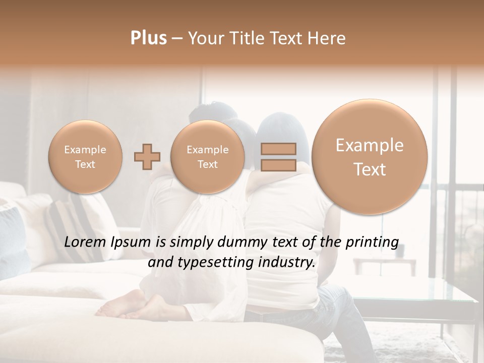 A Group Of People Sitting On A Couch In A Living Room PowerPoint Template