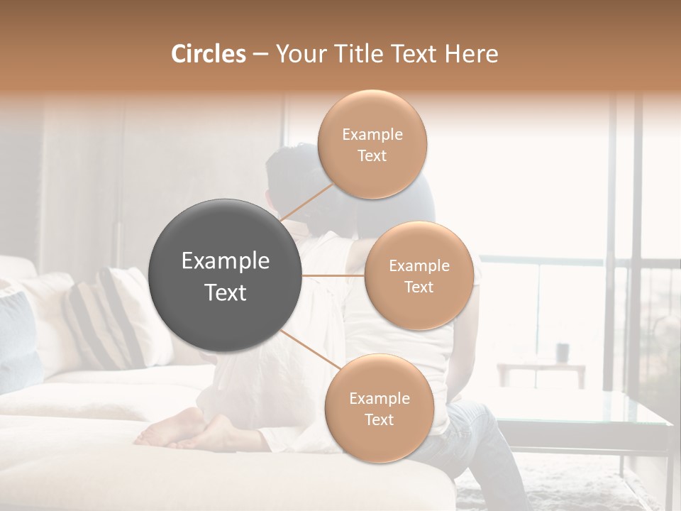 A Group Of People Sitting On A Couch In A Living Room PowerPoint Template