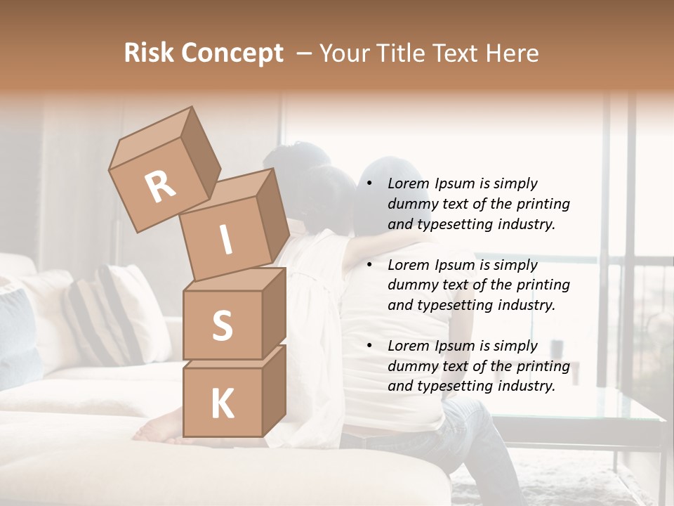 A Group Of People Sitting On A Couch In A Living Room PowerPoint Template