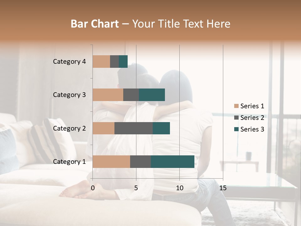 A Group Of People Sitting On A Couch In A Living Room PowerPoint Template