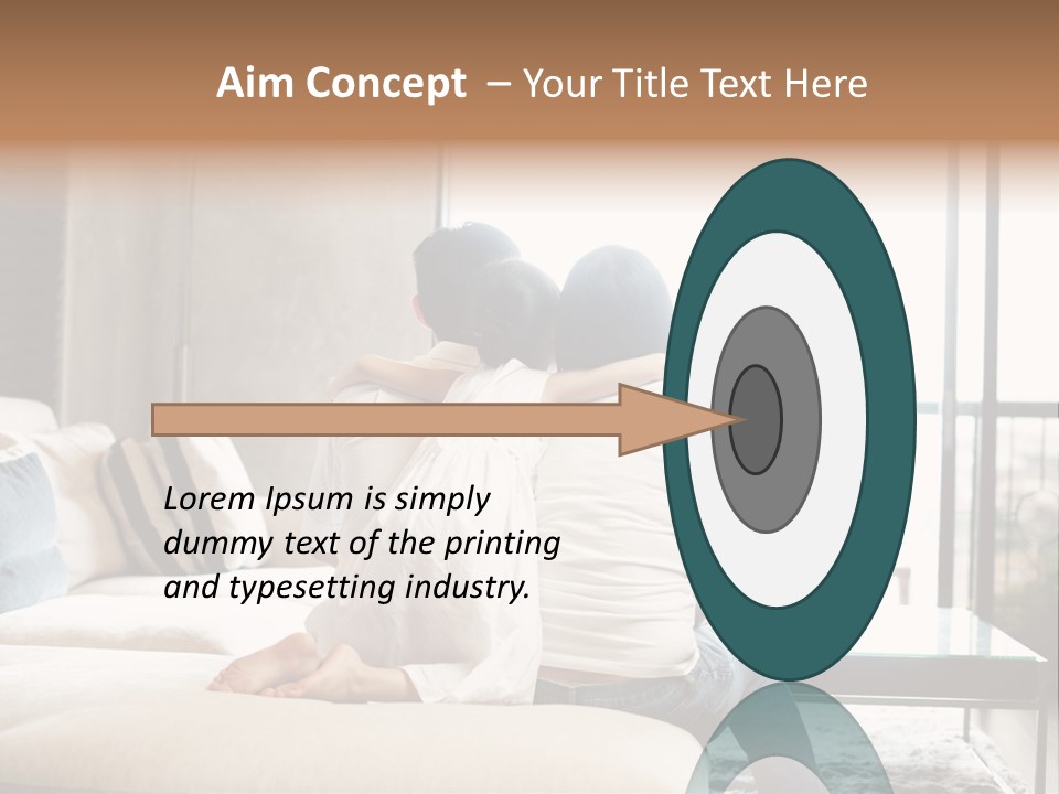 A Group Of People Sitting On A Couch In A Living Room PowerPoint Template