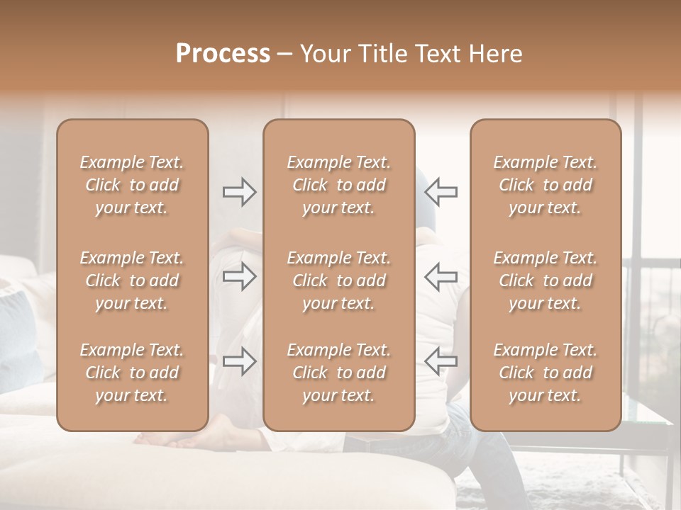 A Group Of People Sitting On A Couch In A Living Room PowerPoint Template