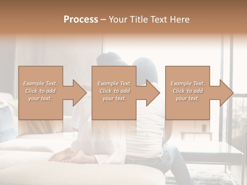 A Group Of People Sitting On A Couch In A Living Room PowerPoint Template