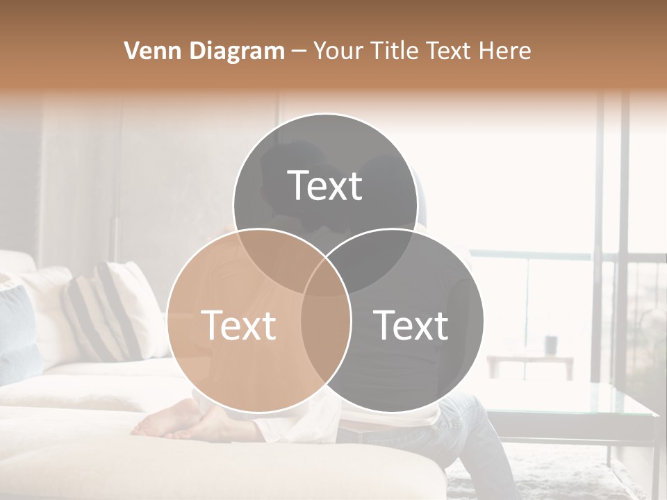 A Group Of People Sitting On A Couch In A Living Room PowerPoint Template