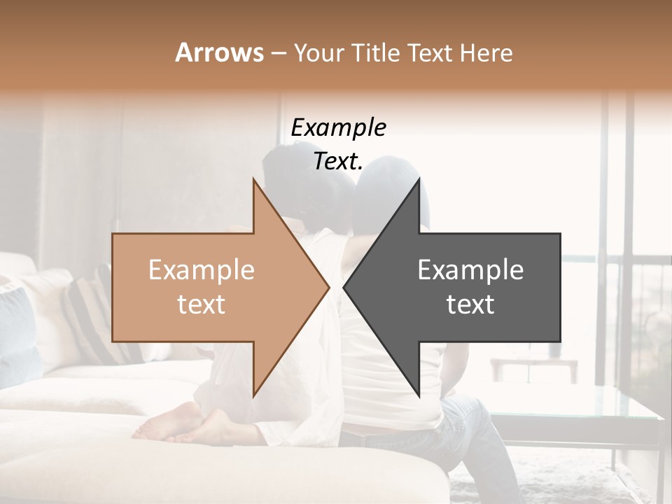 A Group Of People Sitting On A Couch In A Living Room PowerPoint Template