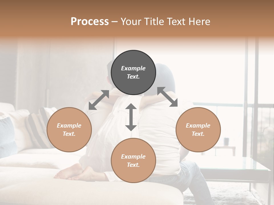 A Group Of People Sitting On A Couch In A Living Room PowerPoint Template