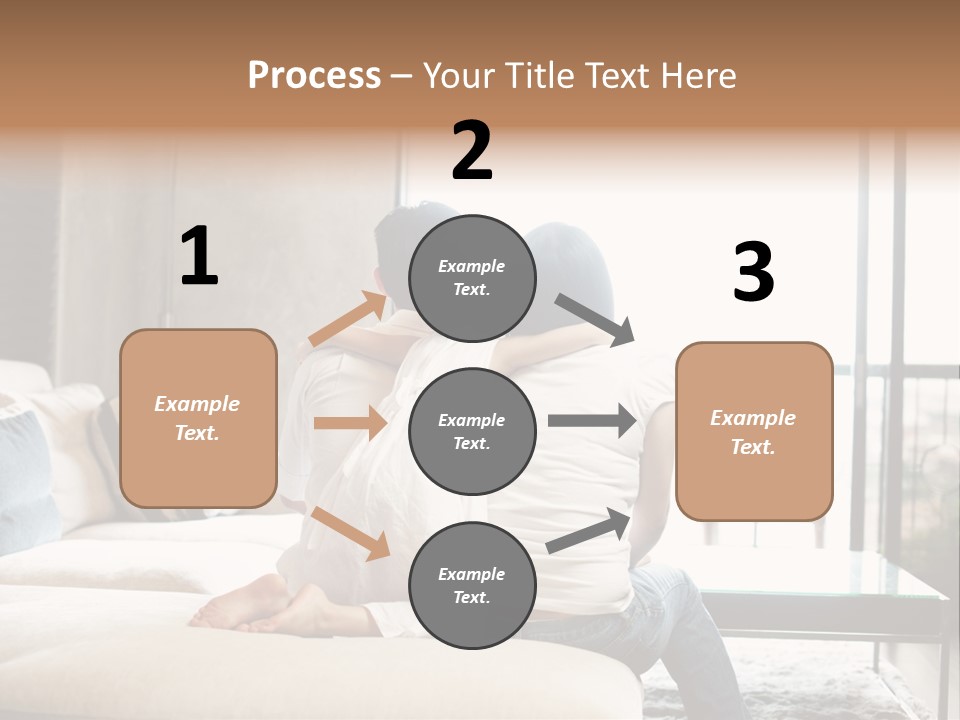 A Group Of People Sitting On A Couch In A Living Room PowerPoint Template