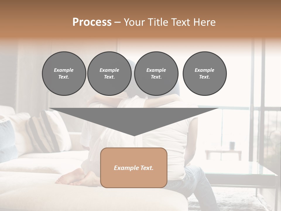 A Group Of People Sitting On A Couch In A Living Room PowerPoint Template