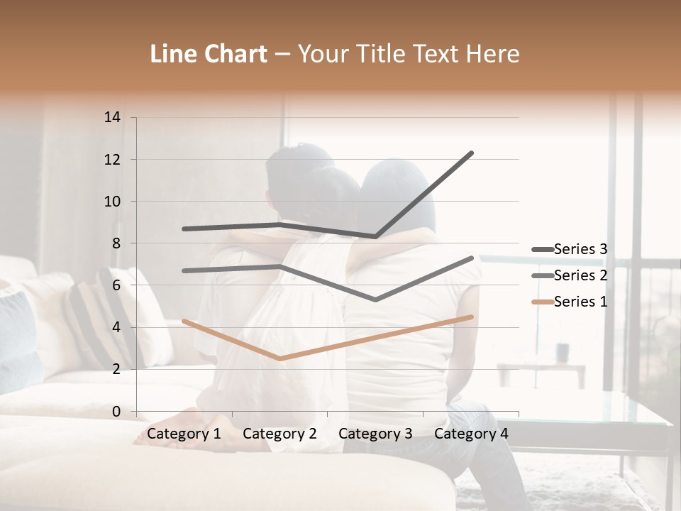 A Group Of People Sitting On A Couch In A Living Room PowerPoint Template