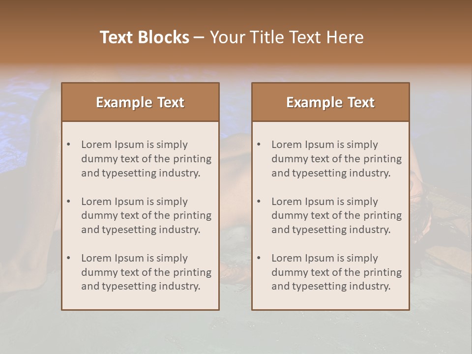 A Woman In A Bikini Laying On A Surfboard In A Pool PowerPoint Template