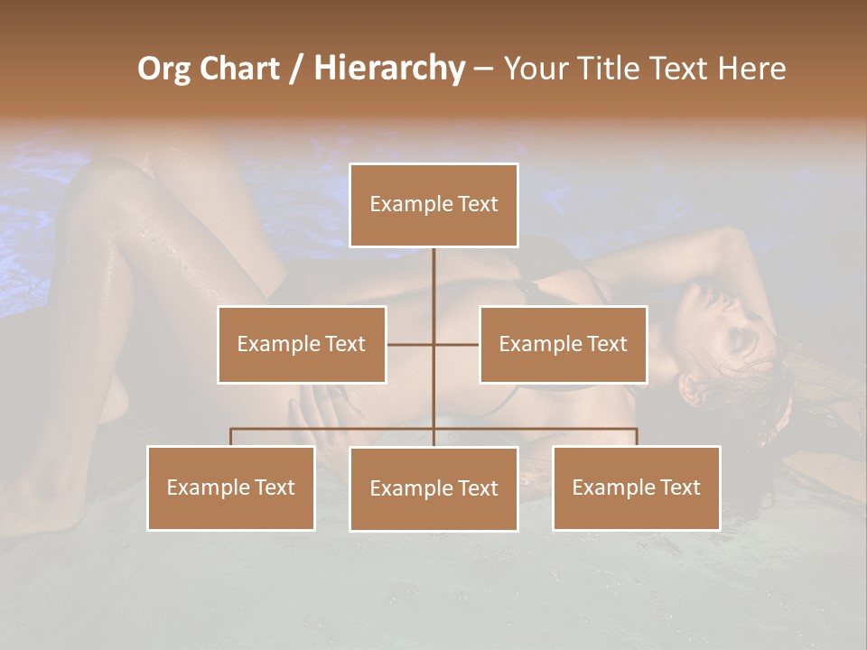 A Woman In A Bikini Laying On A Surfboard In A Pool PowerPoint Template