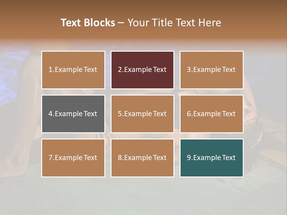 A Woman In A Bikini Laying On A Surfboard In A Pool PowerPoint Template