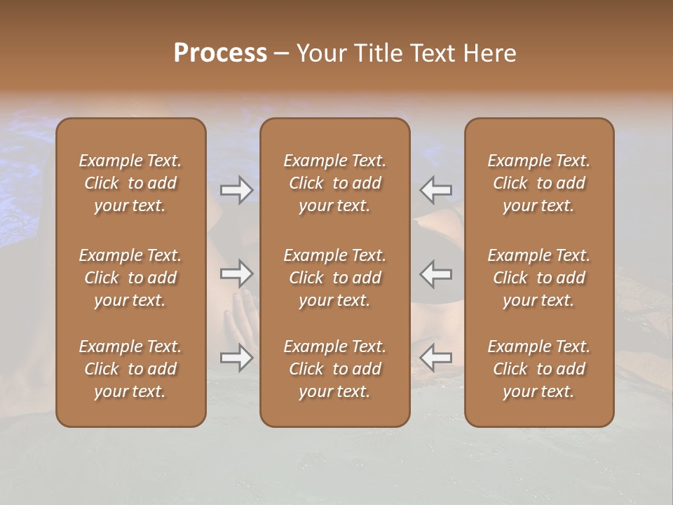 A Woman In A Bikini Laying On A Surfboard In A Pool PowerPoint Template