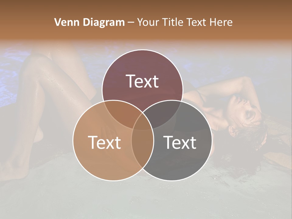 A Woman In A Bikini Laying On A Surfboard In A Pool PowerPoint Template